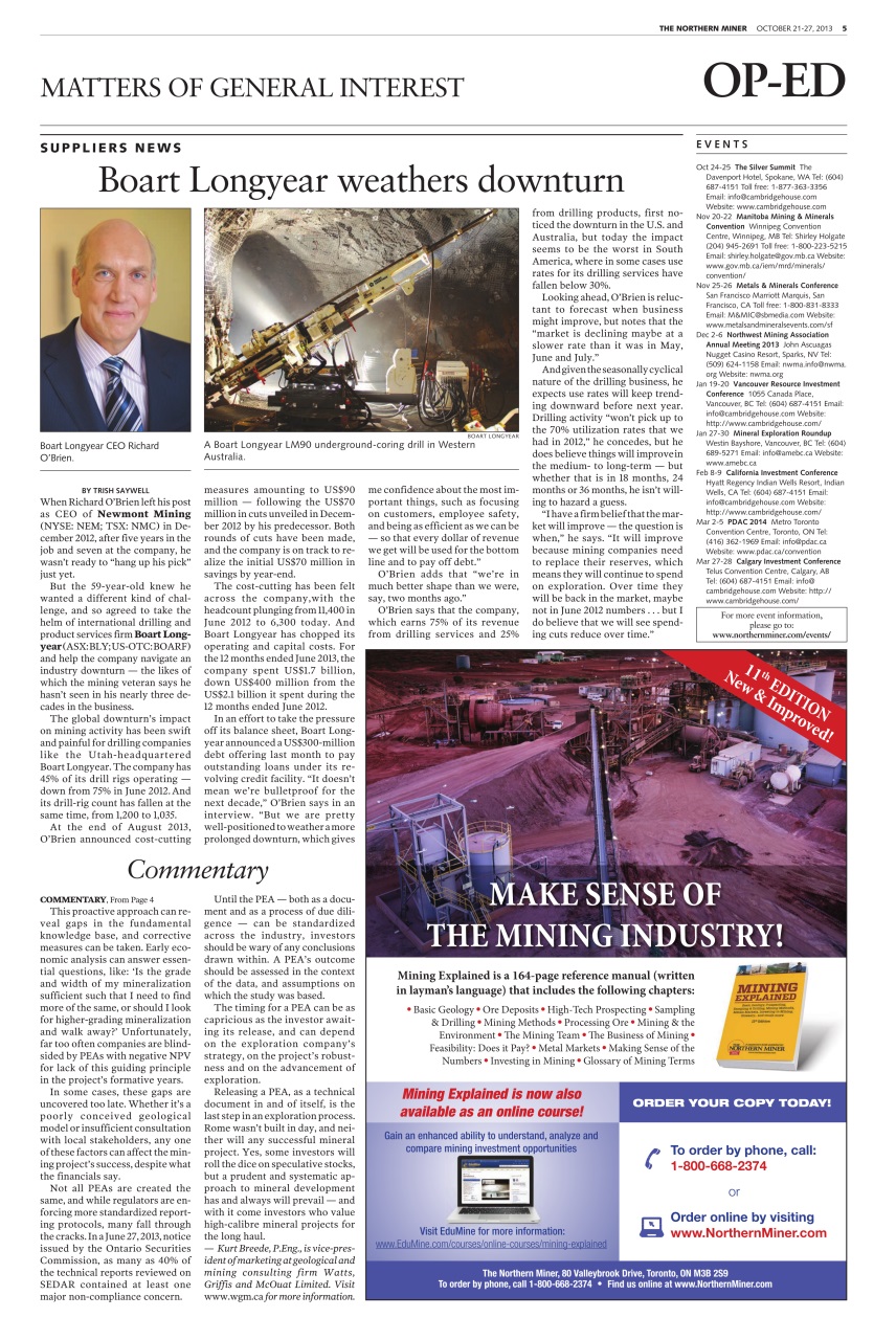 The Northern Miner Preview Pages