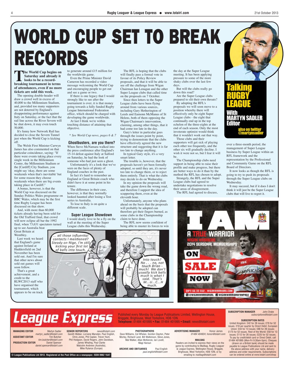 League Express Preview Pages