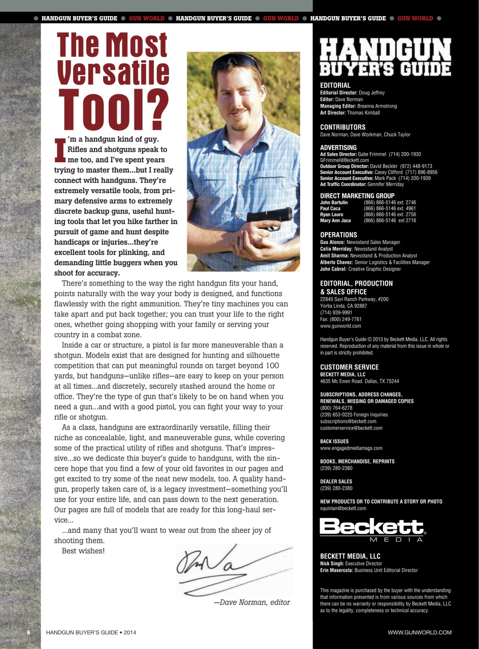 Gun World Preview Pages