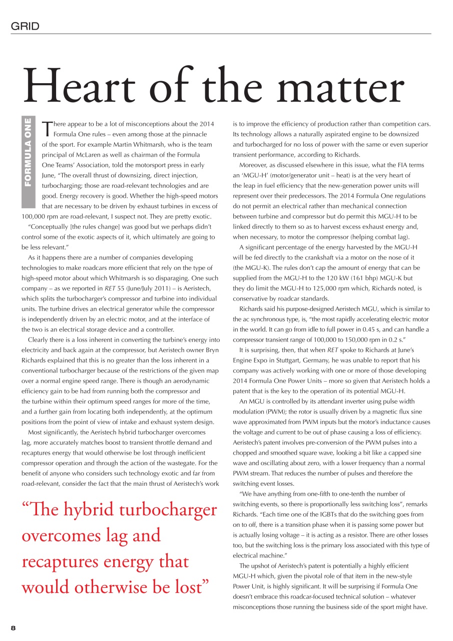 Race Engine Technology Preview Pages