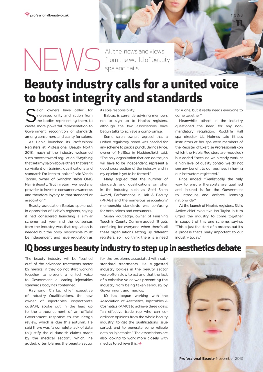 Professional Beauty Preview Pages