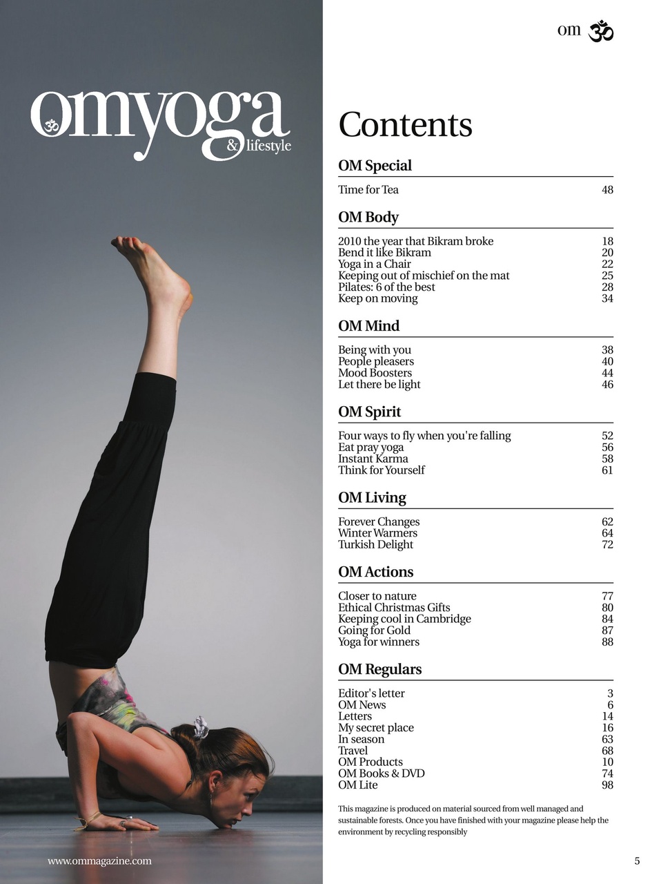 OM Yoga Magazine Preview Pages