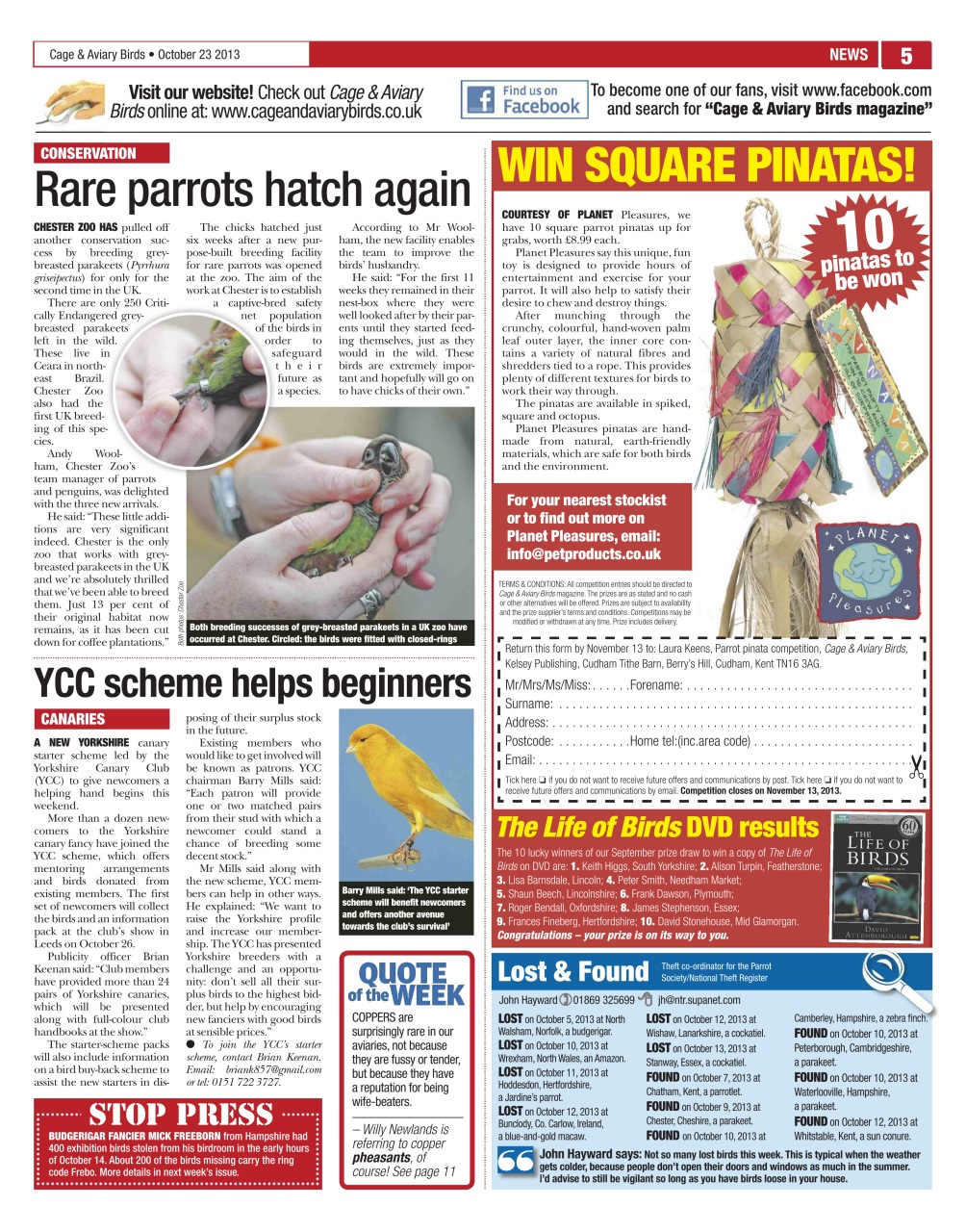 Cage & Aviary Birds Preview Pages