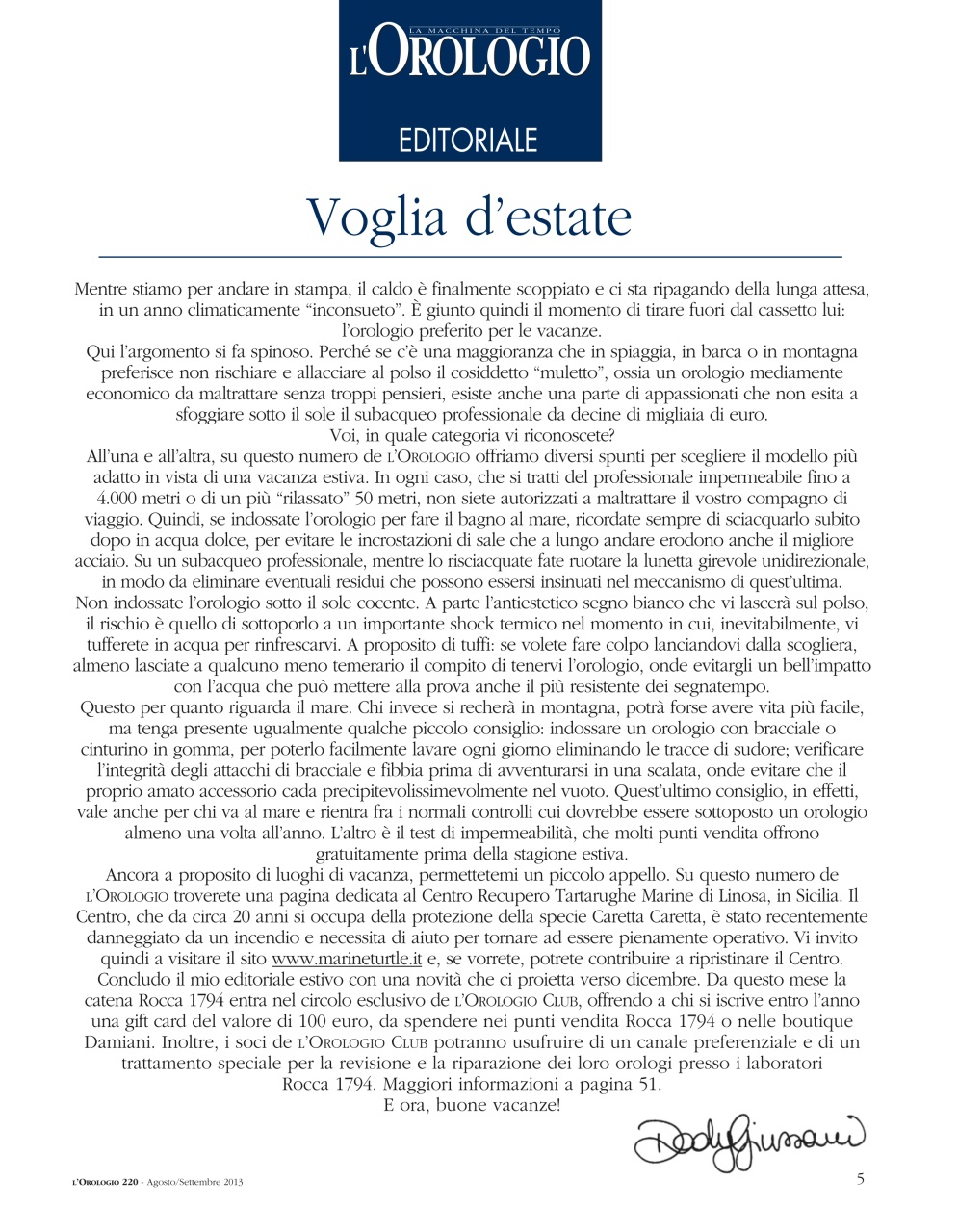 L'Orologio Preview Pages