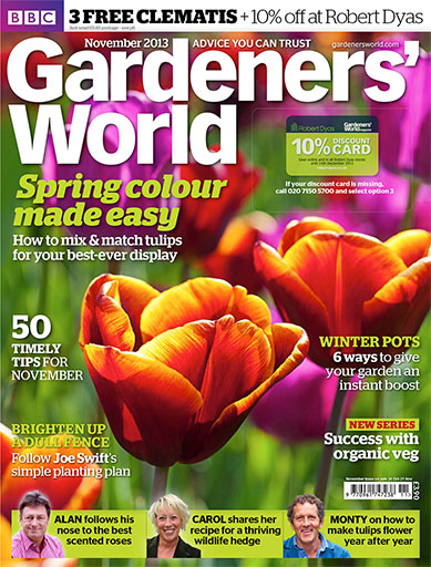 BBC Gardeners’ World Magazine issue November 2013