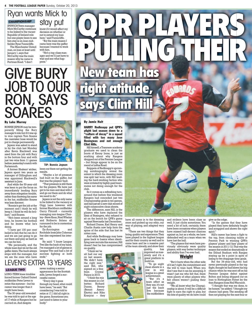 The Football League Paper Preview Pages
