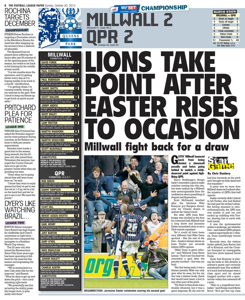 The Football League Paper Preview Pages