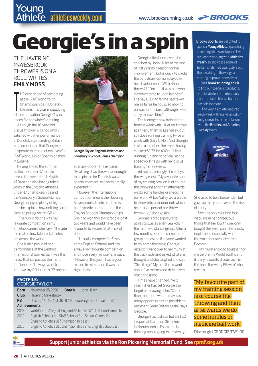 AW – Athletics Weekly Magazine Preview Pages