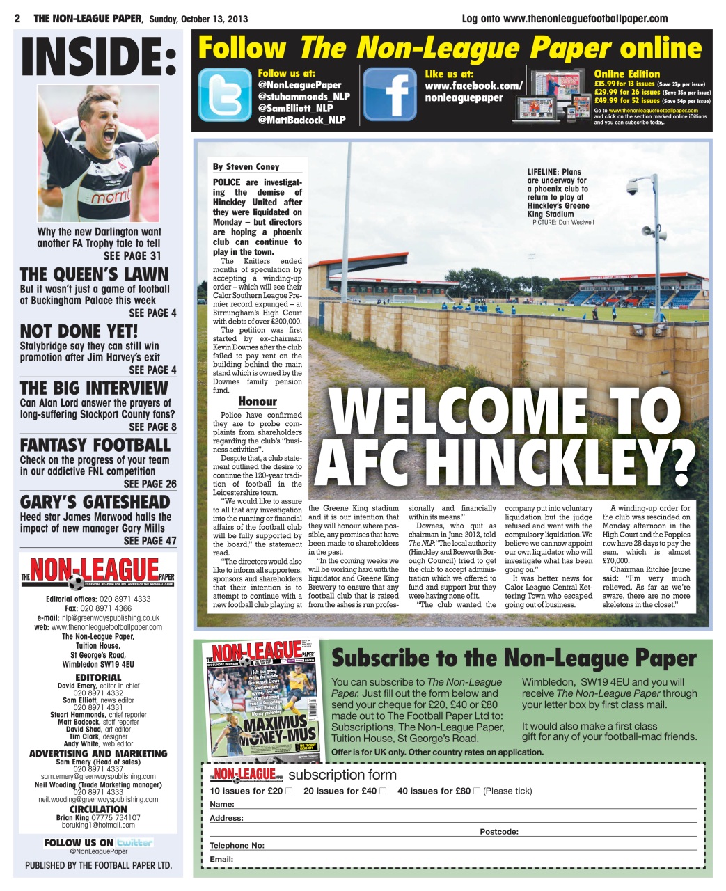 The Non-League Football Paper Preview Pages
