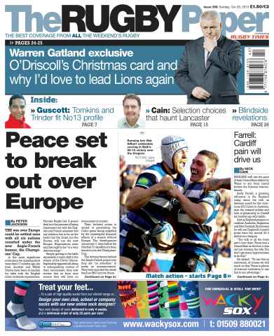 The Rugby Paper issue Sunday 20th October 2013