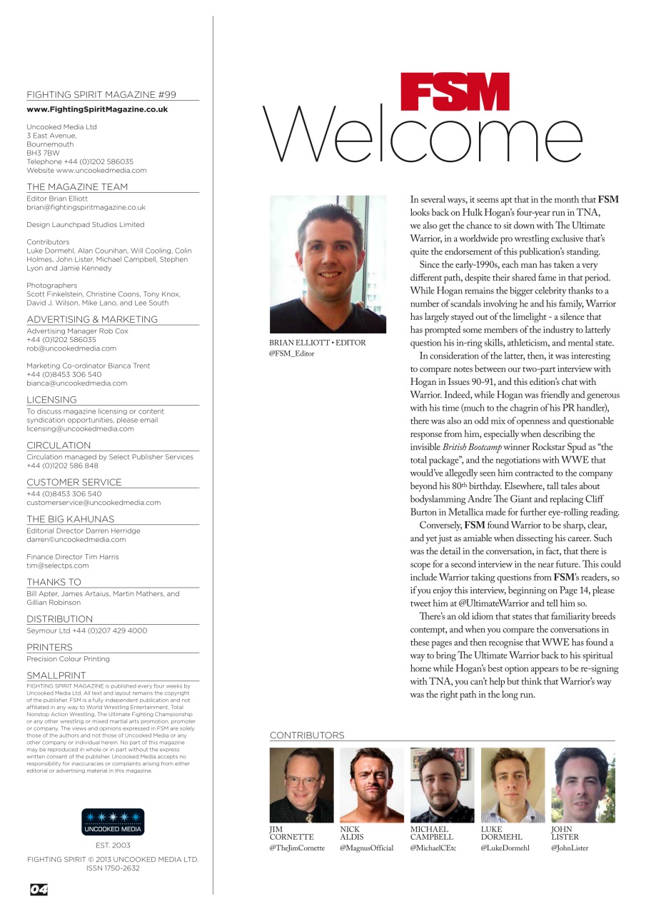 Wrestletalk Magazine Preview Pages