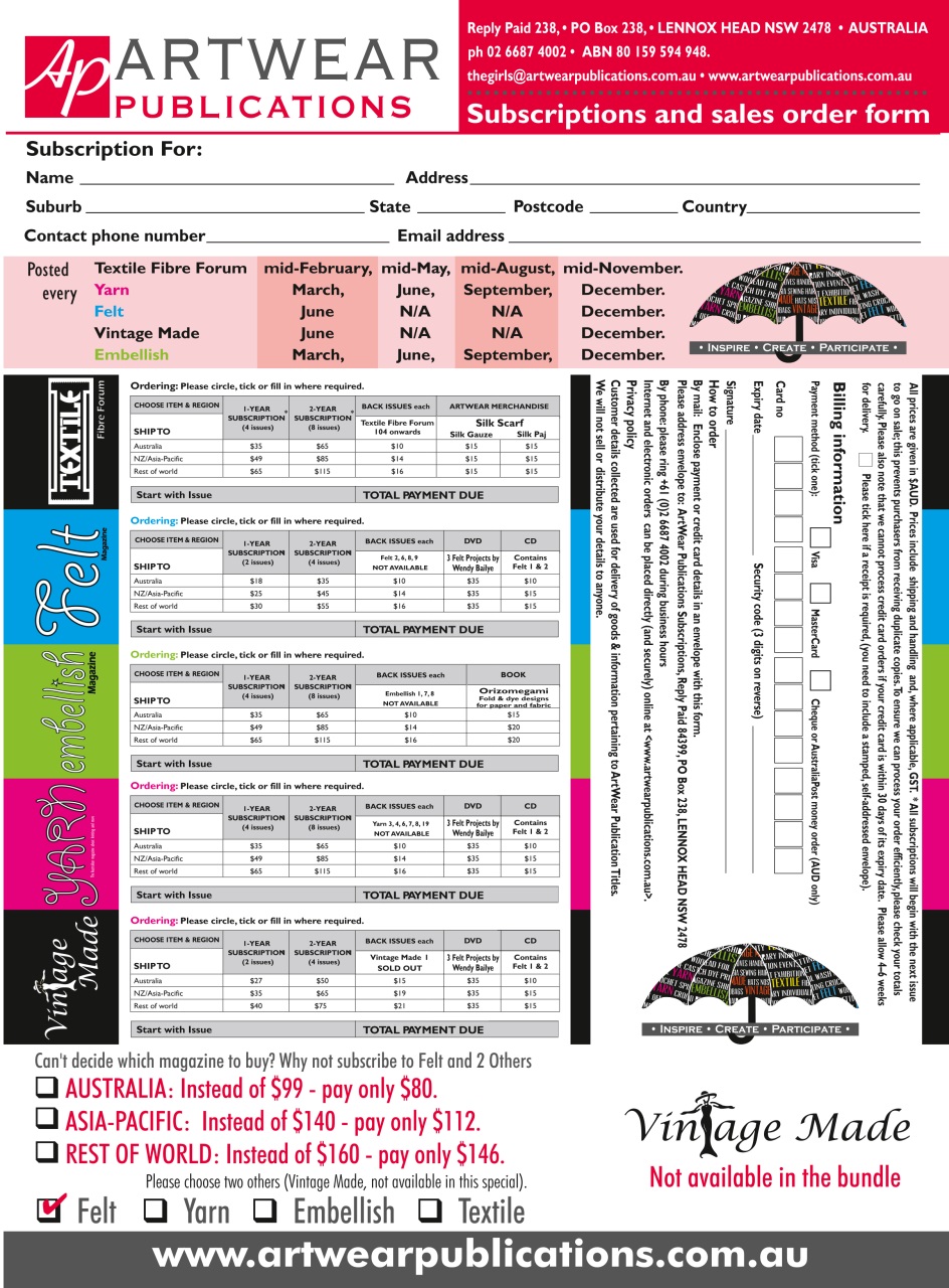 Textile Fibre Forum Preview Pages