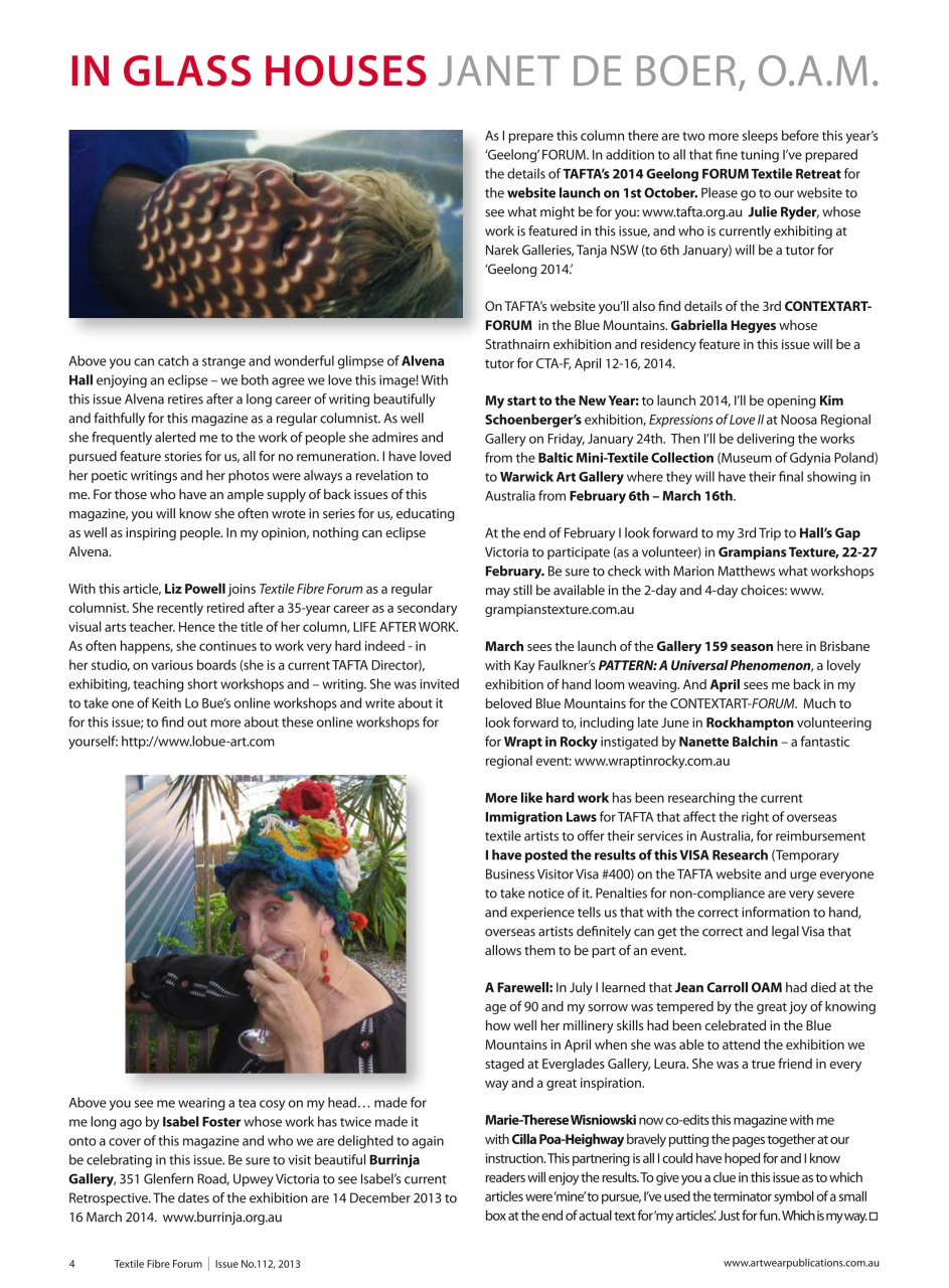 Textile Fibre Forum Preview Pages