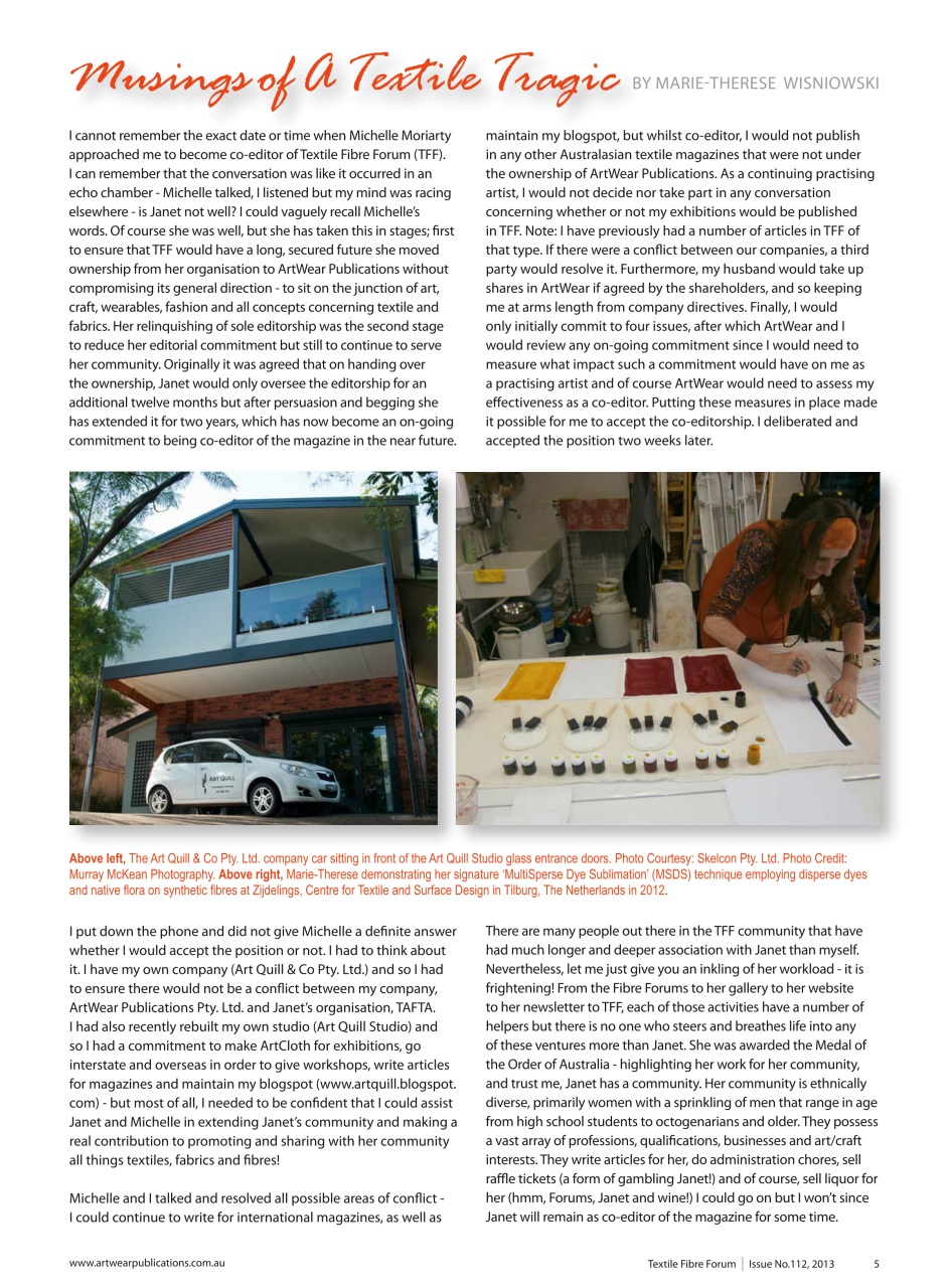 Textile Fibre Forum Preview Pages