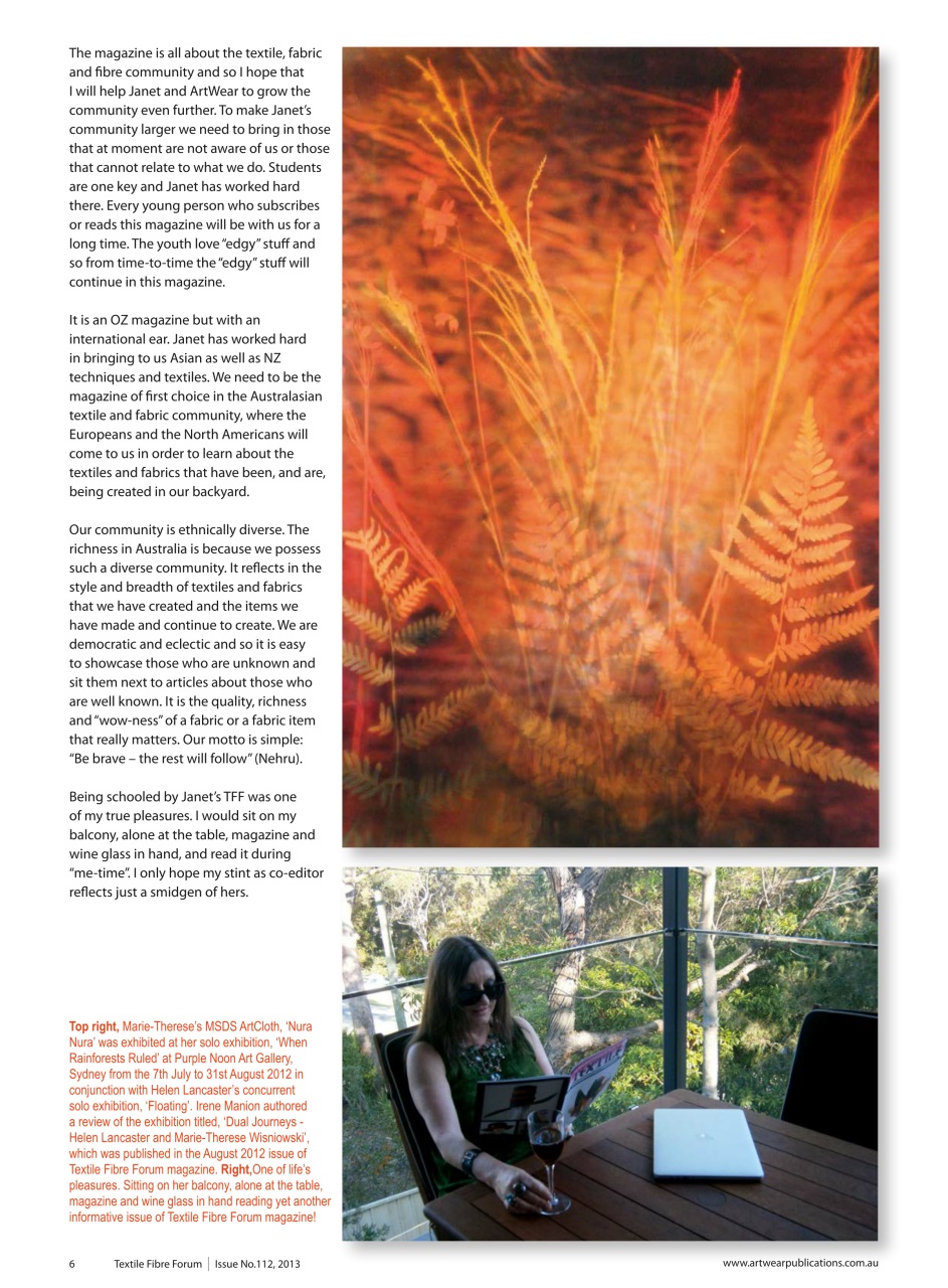 Textile Fibre Forum Preview Pages