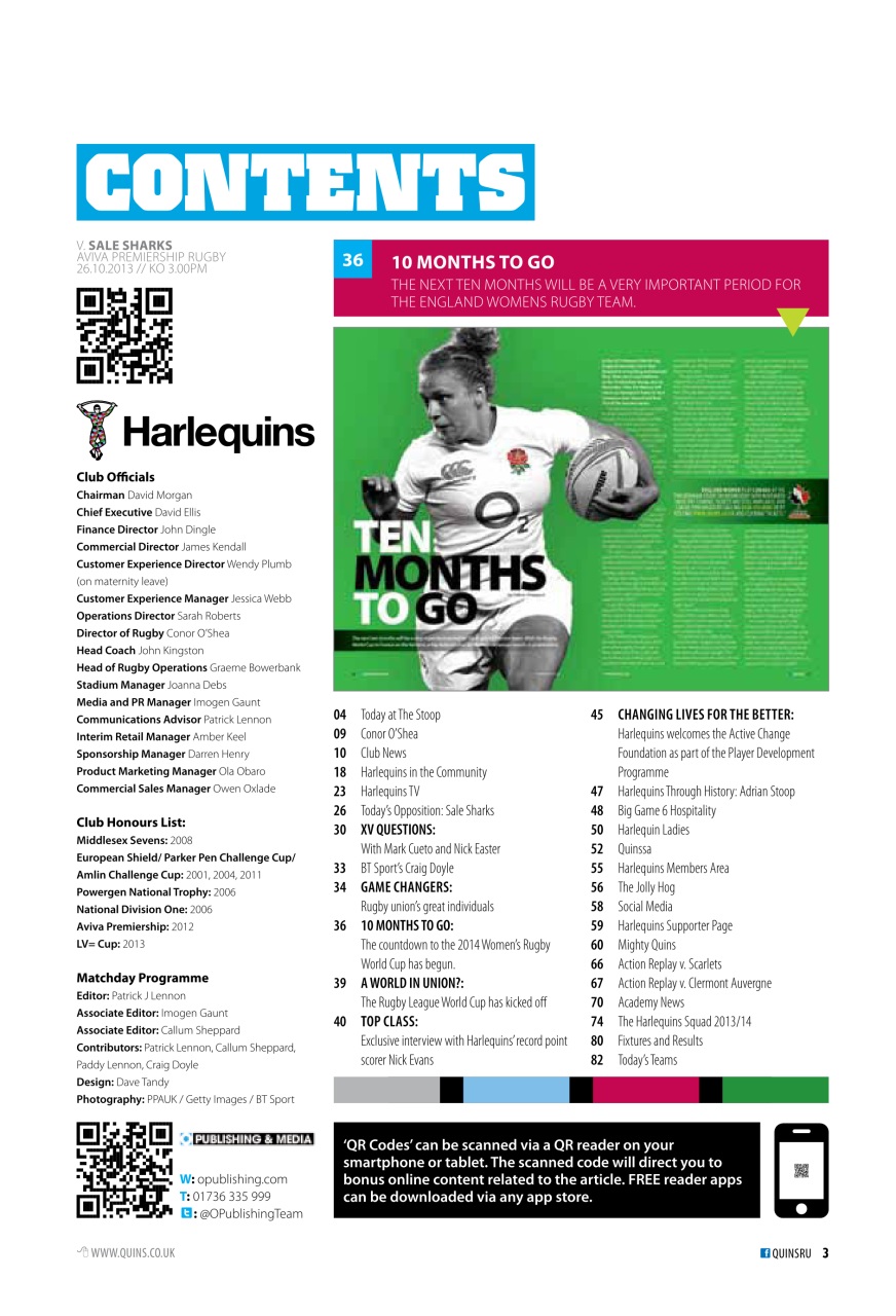 Harlequins Preview Pages
