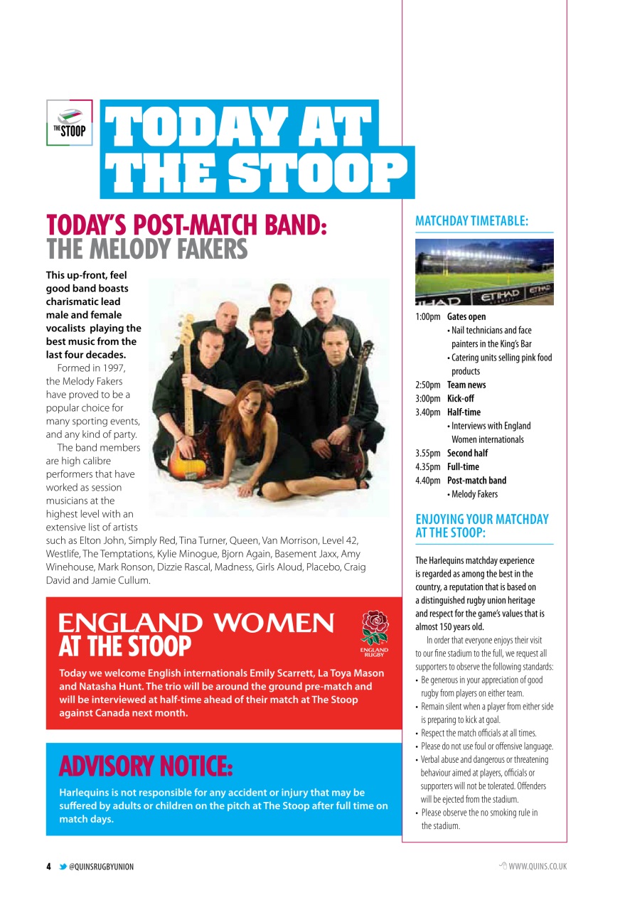 Harlequins Preview Pages