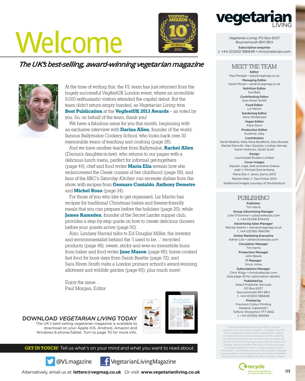 Vegetarian Living Preview Pages