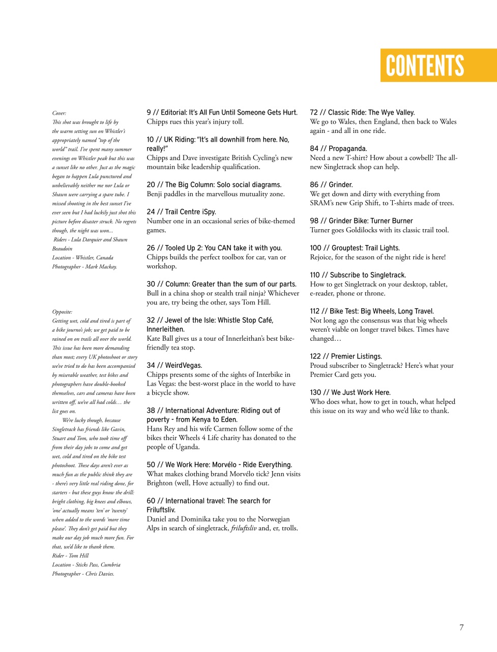 Singletrack Preview Pages