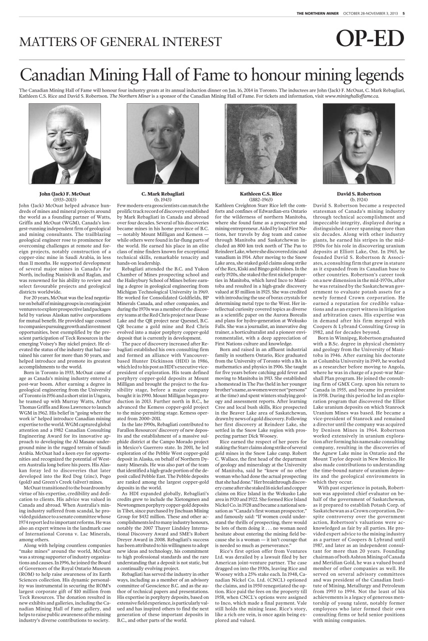 The Northern Miner Preview Pages