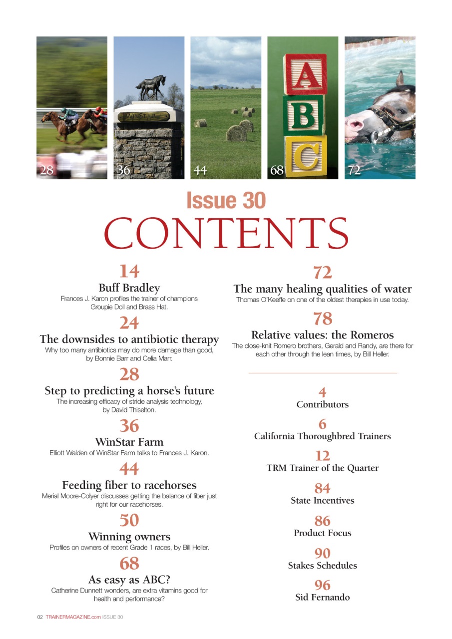 North American Trainer Magazine - horse racing Preview Pages