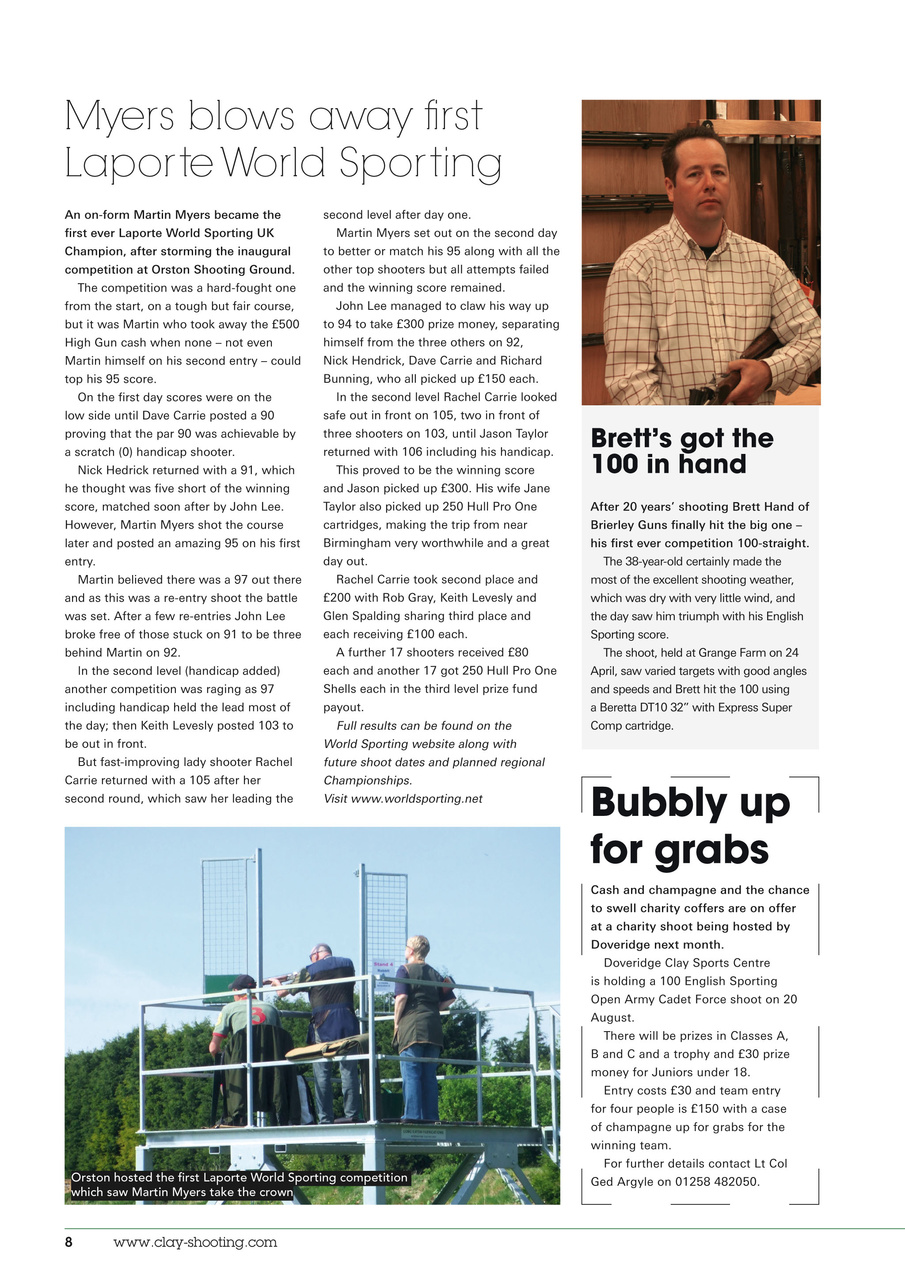 Clay Shooting Preview Pages