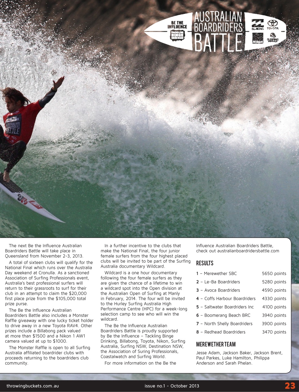 Throwing Buckets Preview Pages