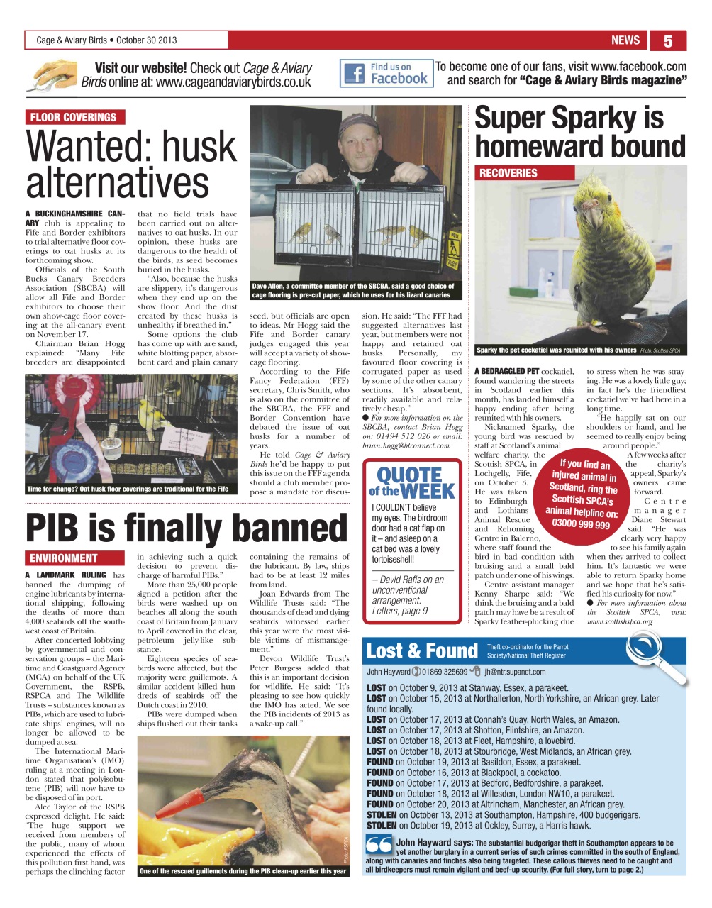 Cage & Aviary Birds Preview Pages