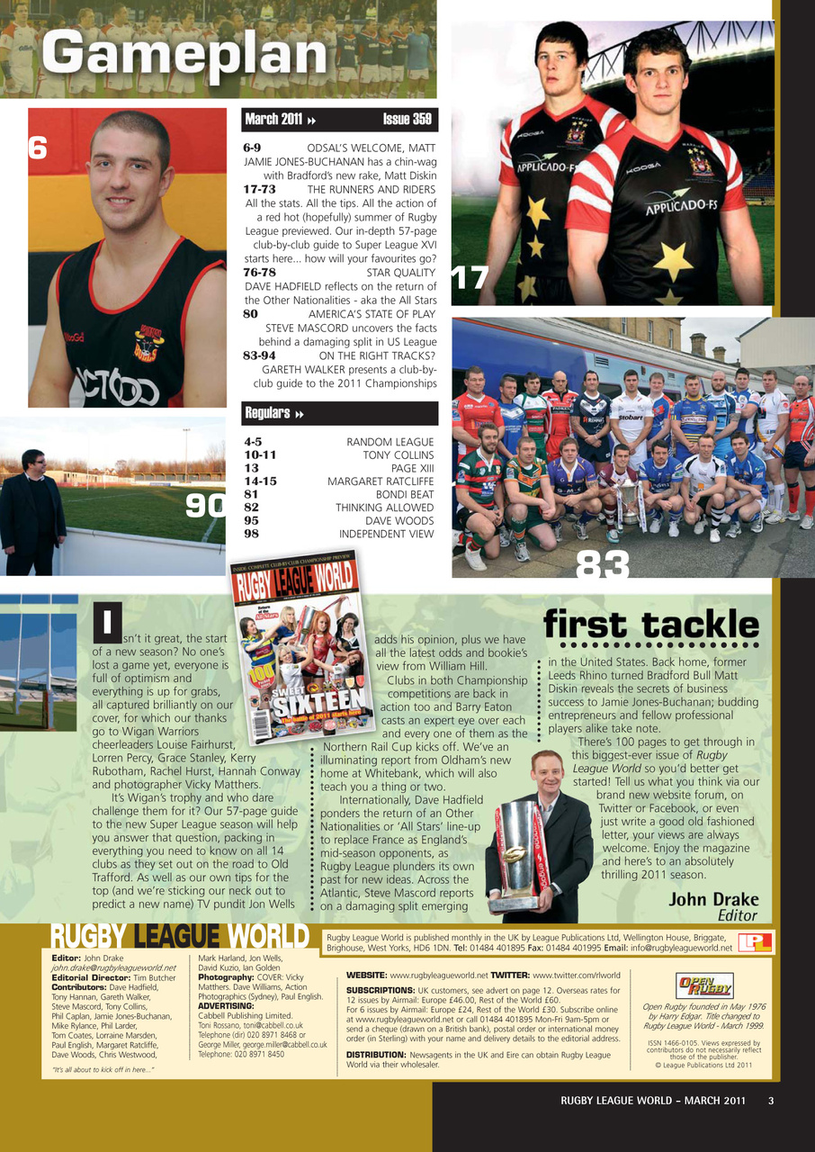 Rugby League World Preview Pages