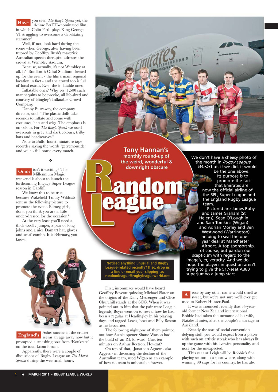 Rugby League World Preview Pages