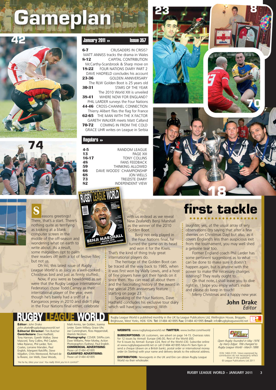 Rugby League World Preview Pages