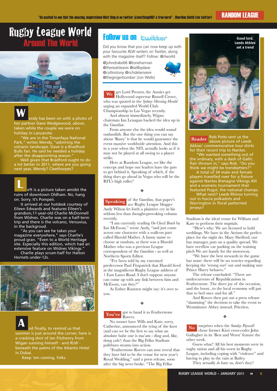 Rugby League World Preview Pages