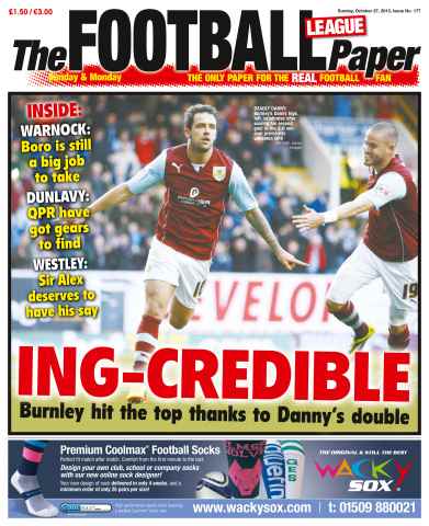 The Football League Paper issue Sunday 27th October 2013