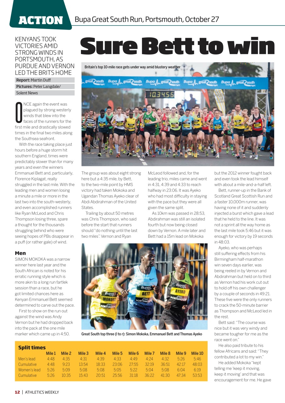 AW – Athletics Weekly Magazine Preview Pages