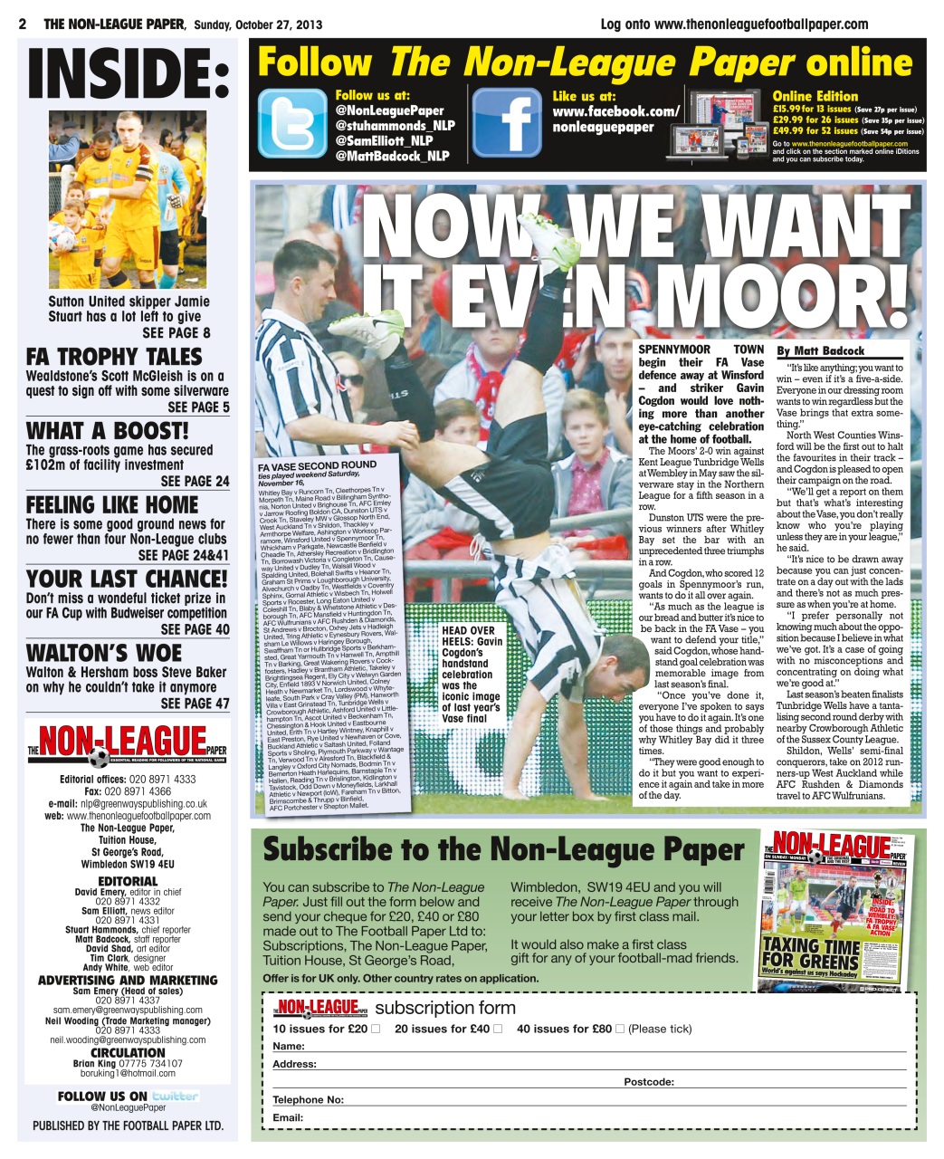The Non-League Football Paper Preview Pages