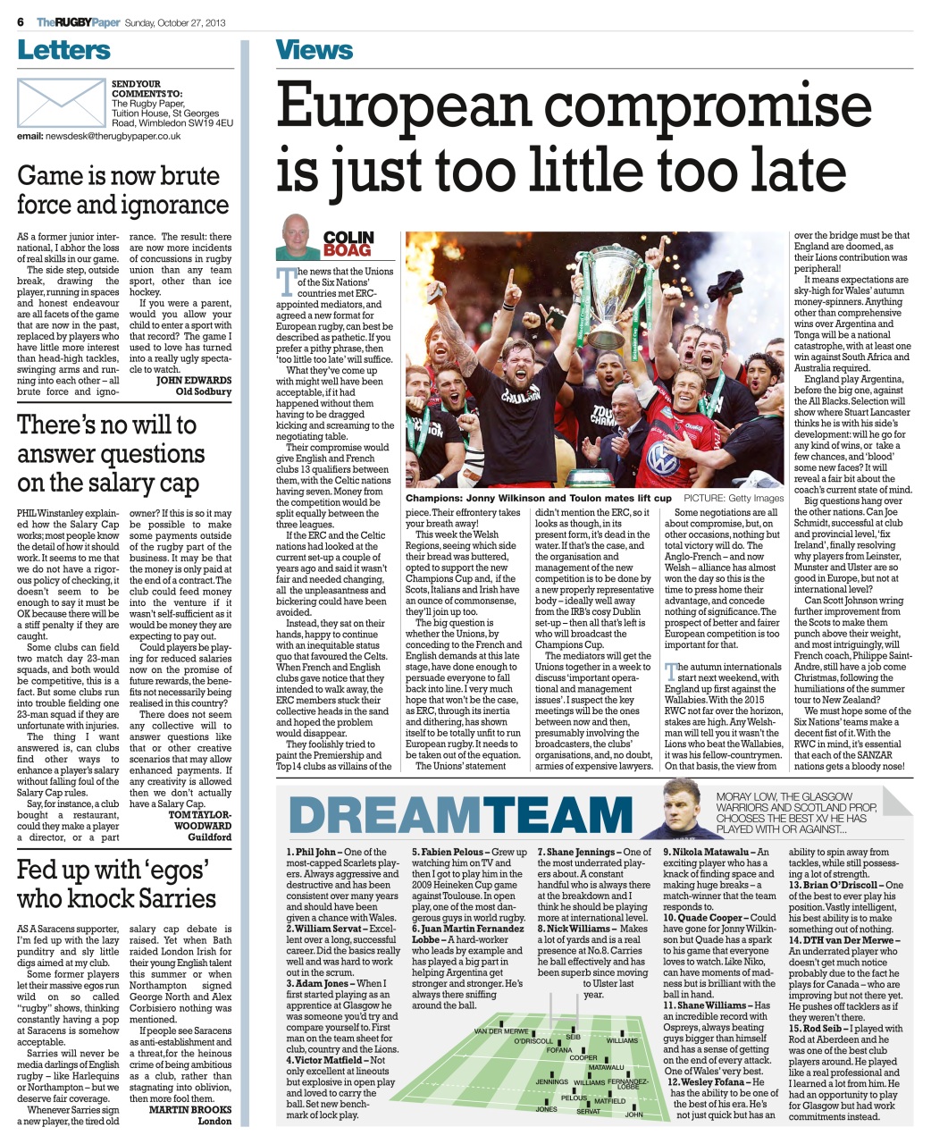 The Rugby Paper Preview Pages