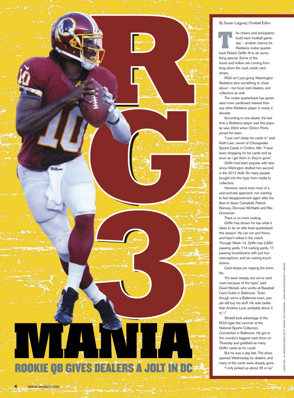 Beckett Football Magazine Preview Pages