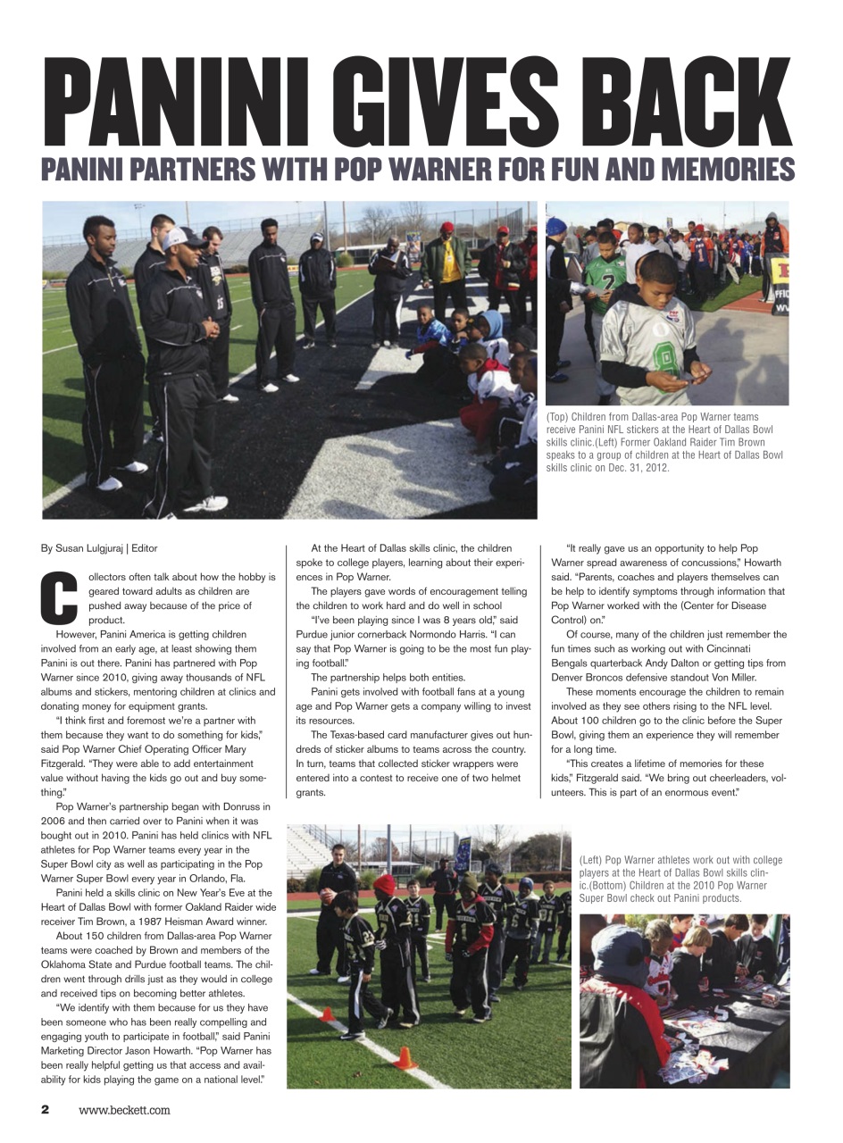 Beckett Football Magazine Preview Pages