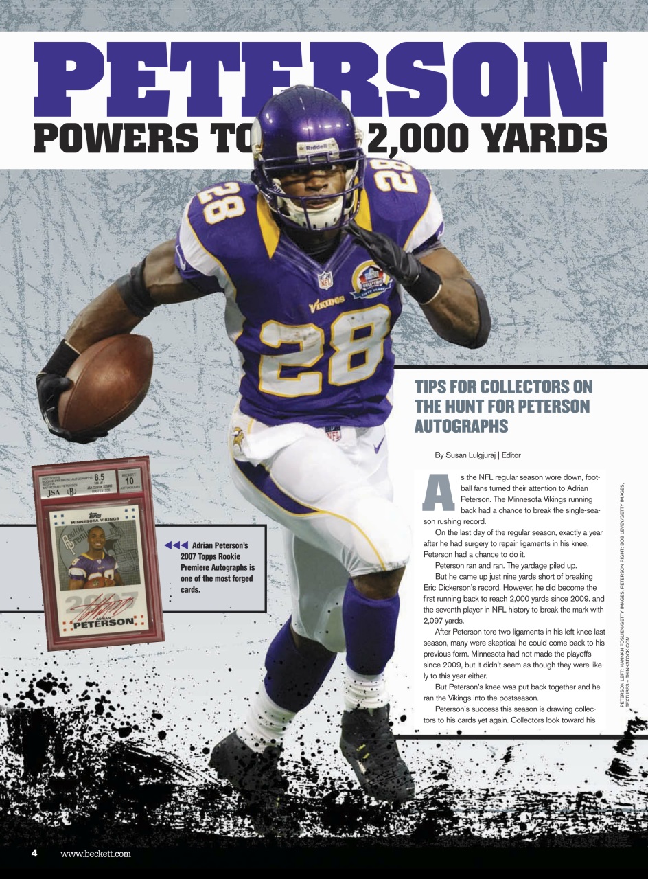 Beckett Football Magazine Preview Pages