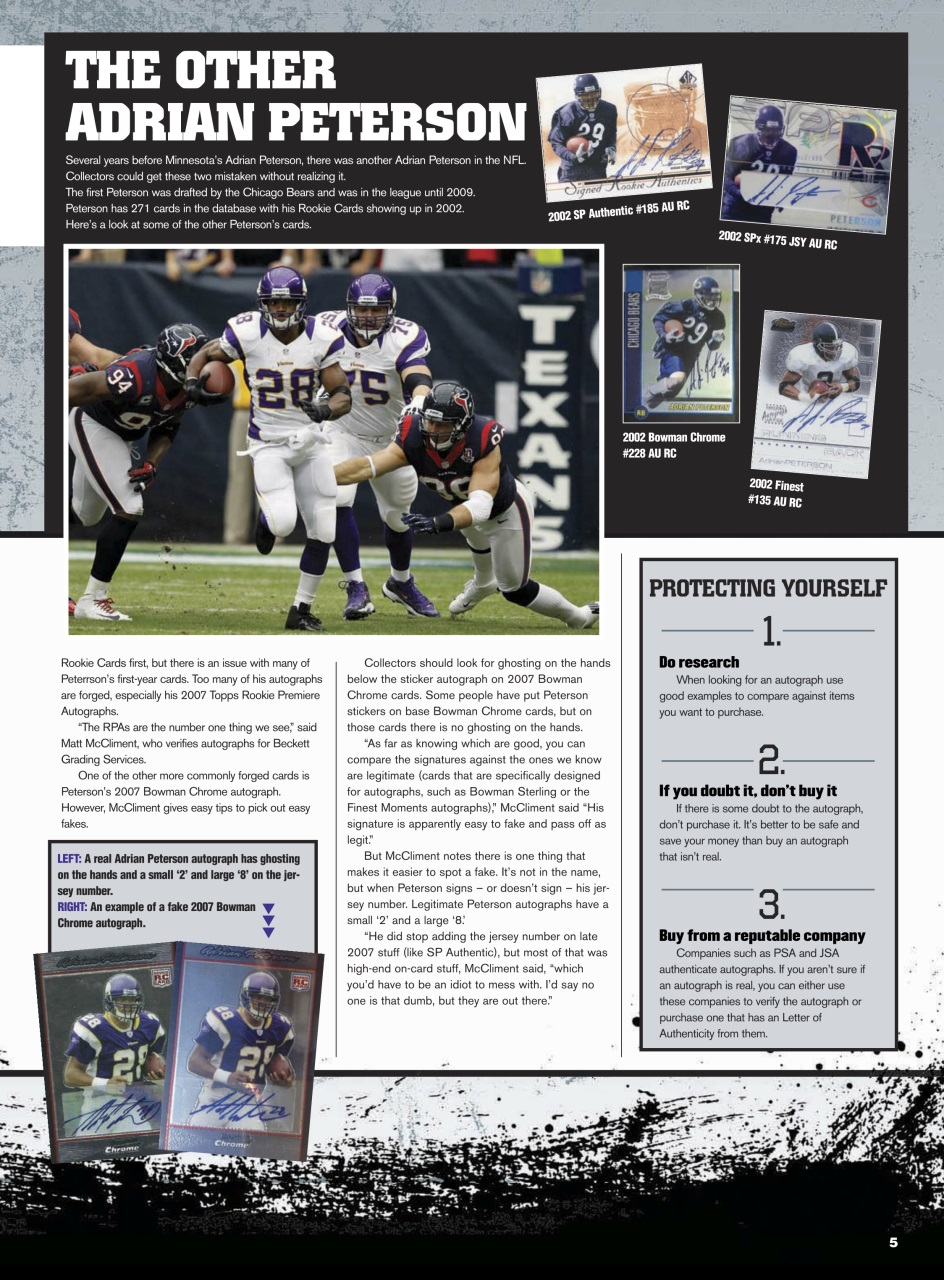 Beckett Football Magazine Preview Pages