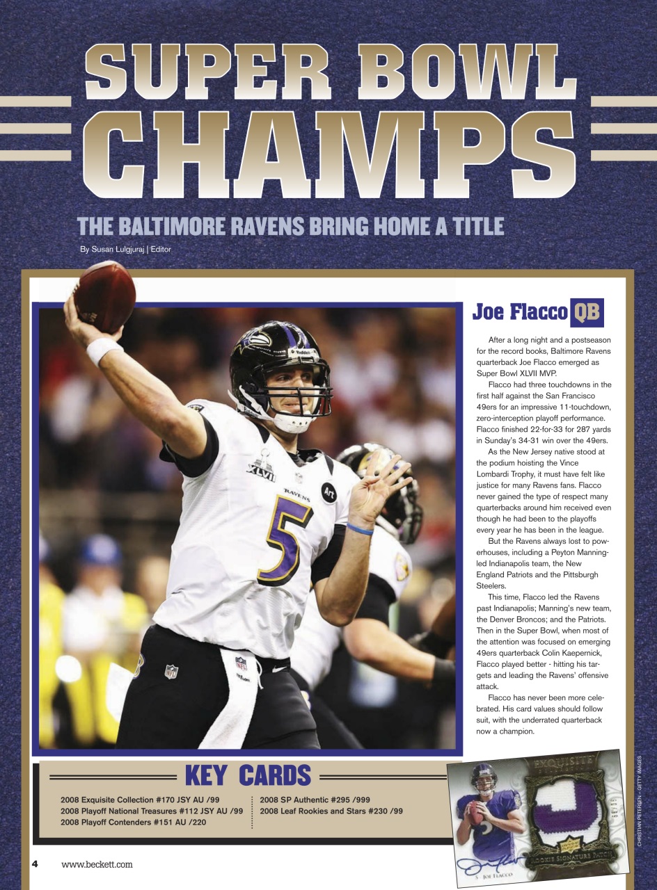 Beckett Football Magazine Preview Pages