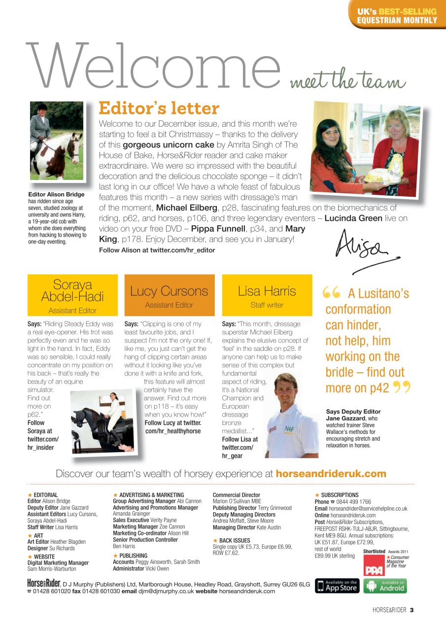 Horse&Rider Magazine - UK equestrian magazine for Horse and Rider Preview Pages