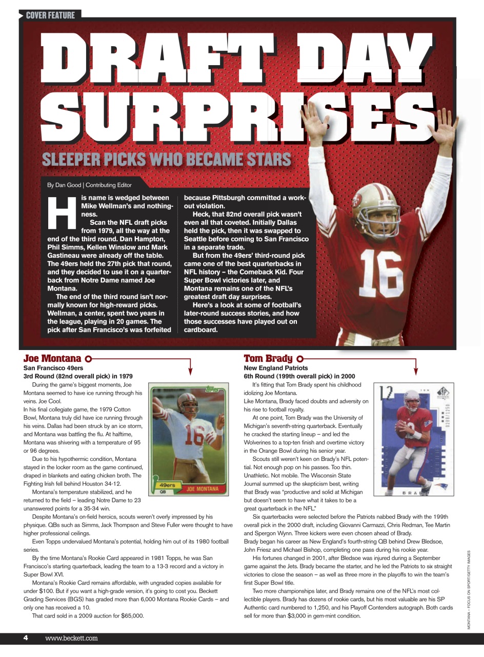 Beckett Football Magazine Preview Pages