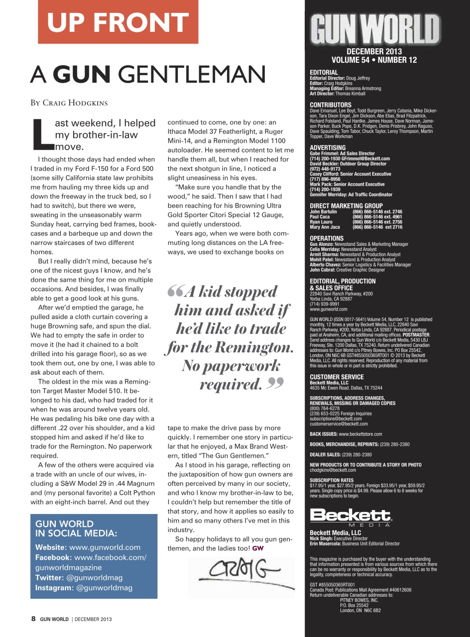 Gun World Preview Pages