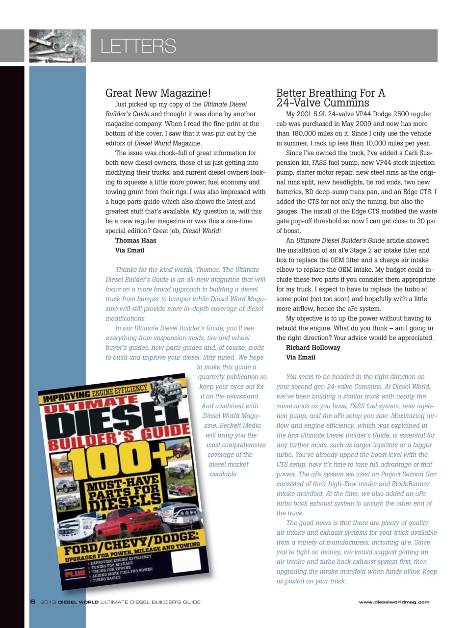 Ultimate Diesel Builders Guide Preview Pages