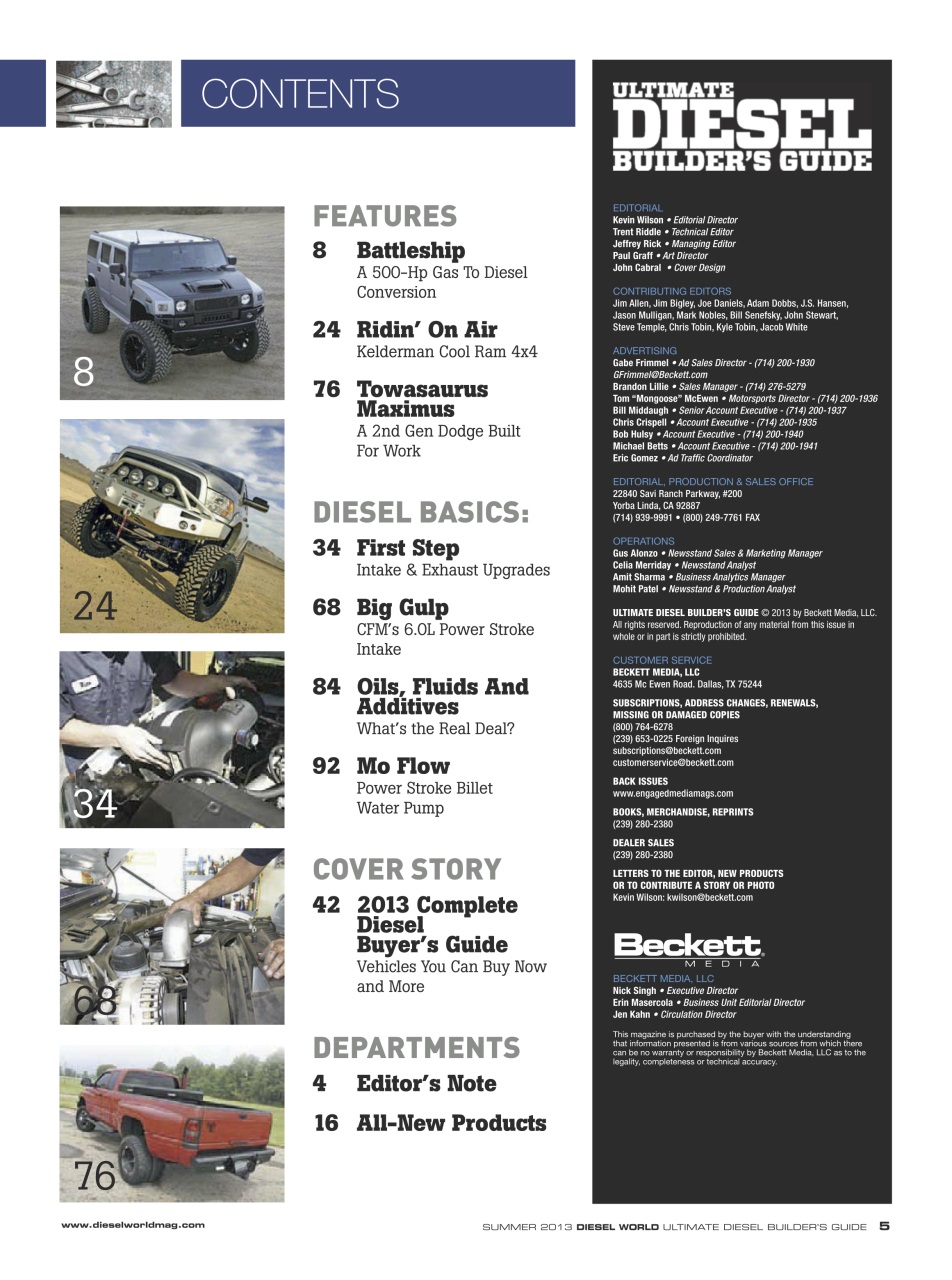 Ultimate Diesel Builders Guide Preview Pages