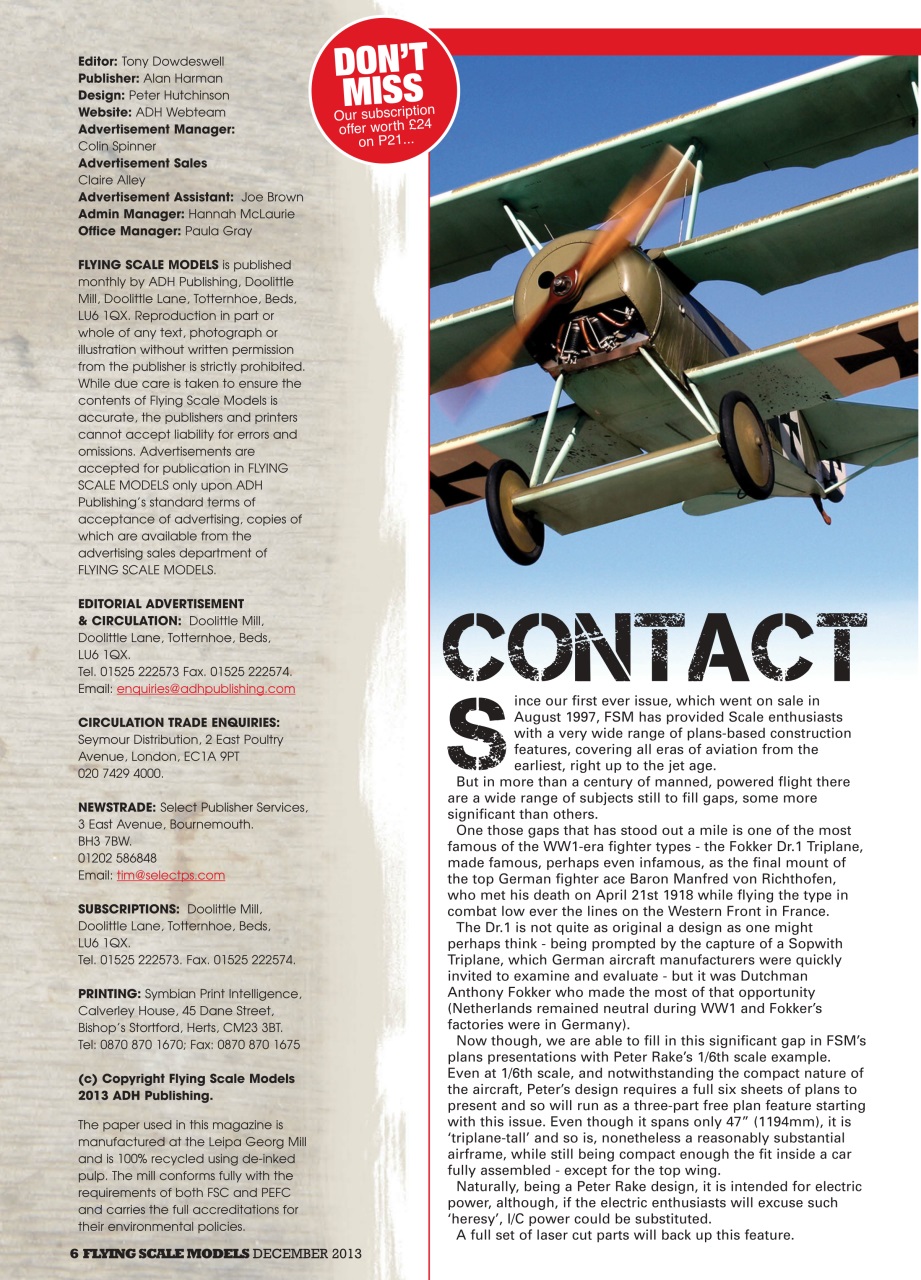 Flying Scale Models Preview Pages