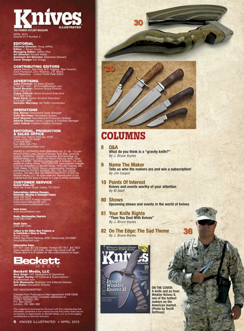 Knives Illustrated Preview Pages