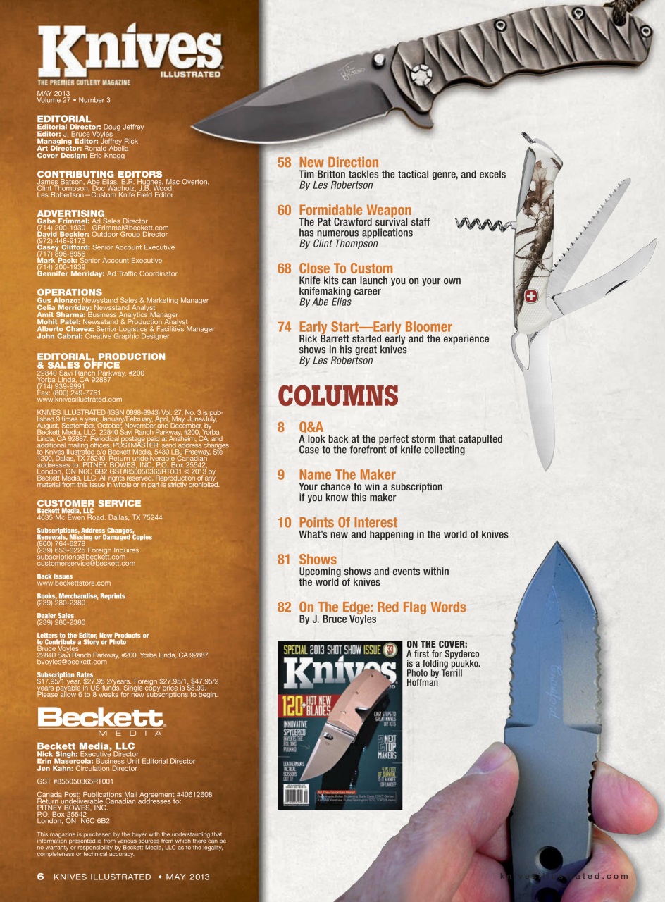 Knives Illustrated Preview Pages