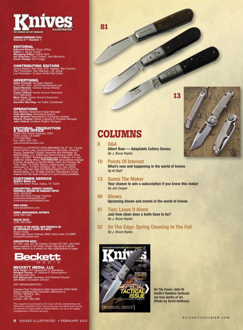 Knives Illustrated Preview Pages